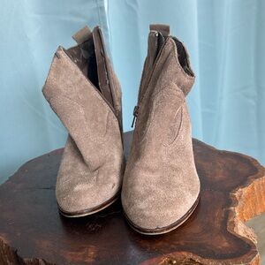 Steve Madden Taupe Suede Ankle Booties